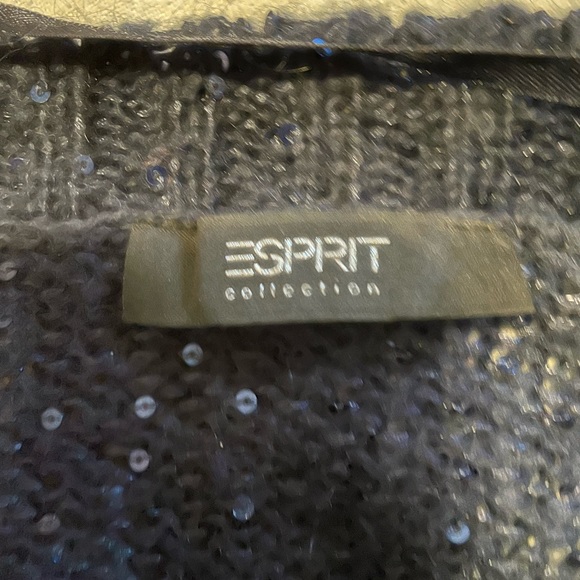 Espirit navy sweater:tunic with sparkle - Picture 2 of 4